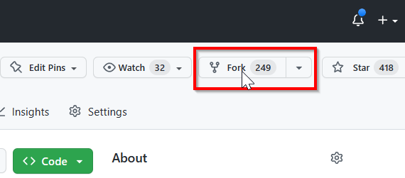 Forking the repository