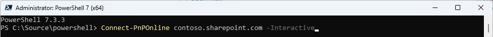 Connecting to PnP PowerShell