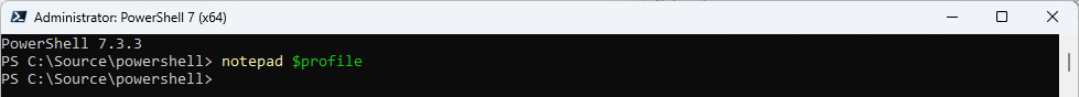 Opening the profile file