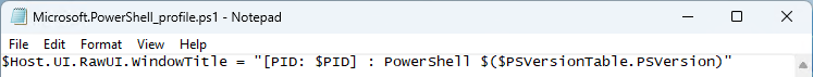 Adding PID to the title