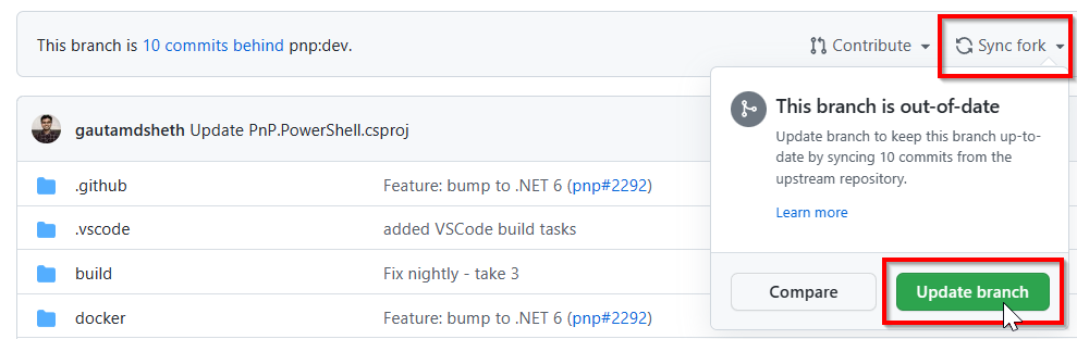 Updating your fork