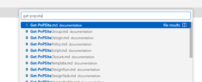 Looking for cmdlet documentation